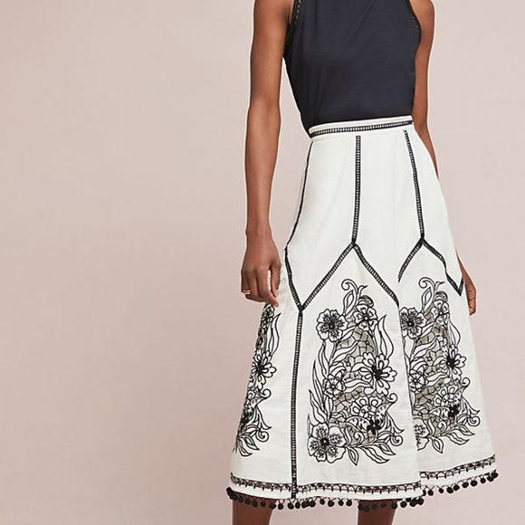 Anthropologie Dresses & Skirts - Akemi kin Lazaro Pommed Skirt Anthropologie White